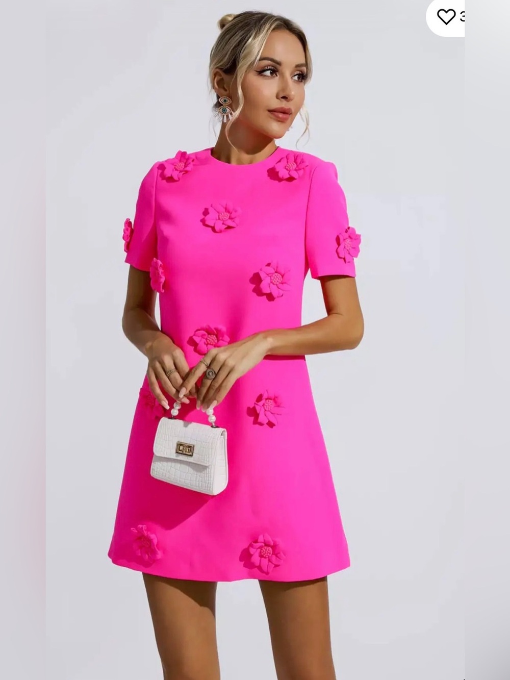 Catchall brand hot pink Jacqua floral mini dress